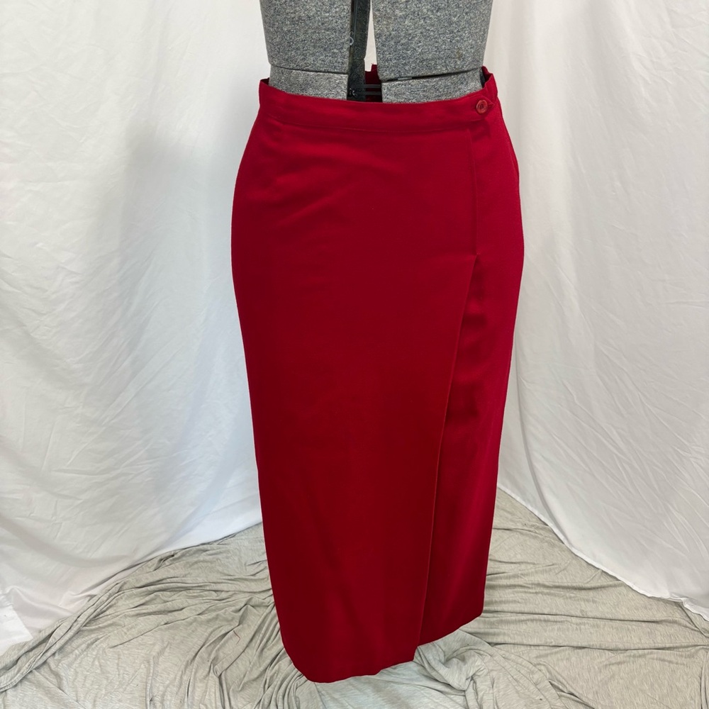 Norton McNaughton Bold Red Pencil Skirt